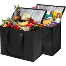 New Large Non-Woven Long Portable Aluminum Cooler Insulation Bag Car Fresh-Keeping Ice Pack Lunch Bag Custom